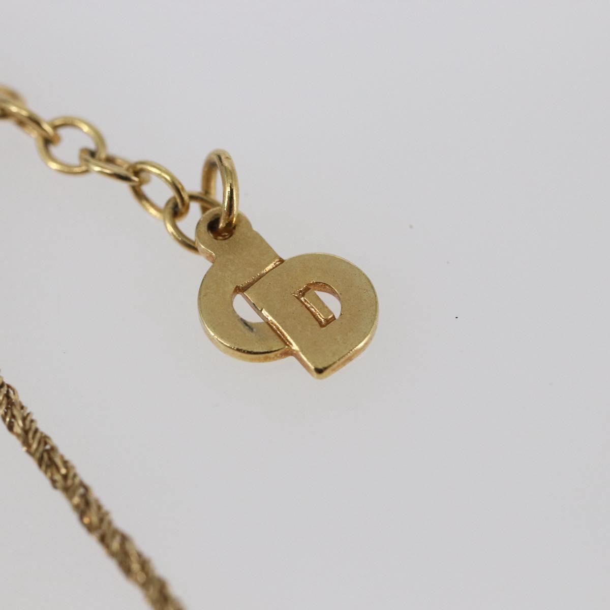 Christian Dior CD Pendant Necklace Metal, GOLD, METAL, Necklace