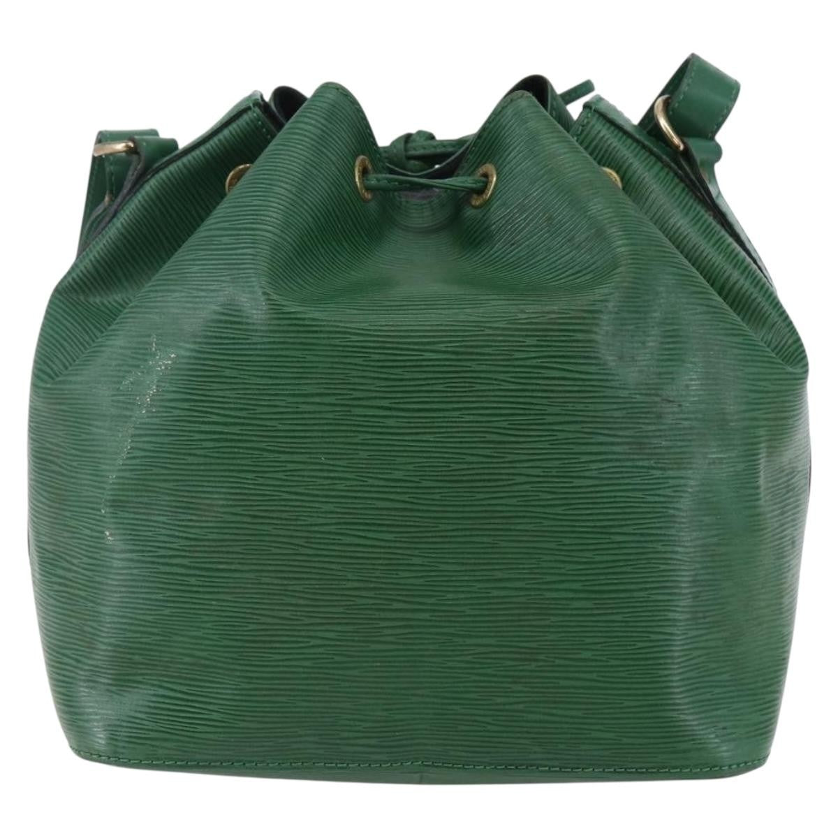 Louis Vuitton Petit Noe Handbag Epi Leather, GREEN, LEATHER, Shoulder bag