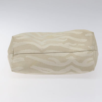 Fendi Vintage Tiger Tote Canvas, WHITE, CANVAS, Tote bag