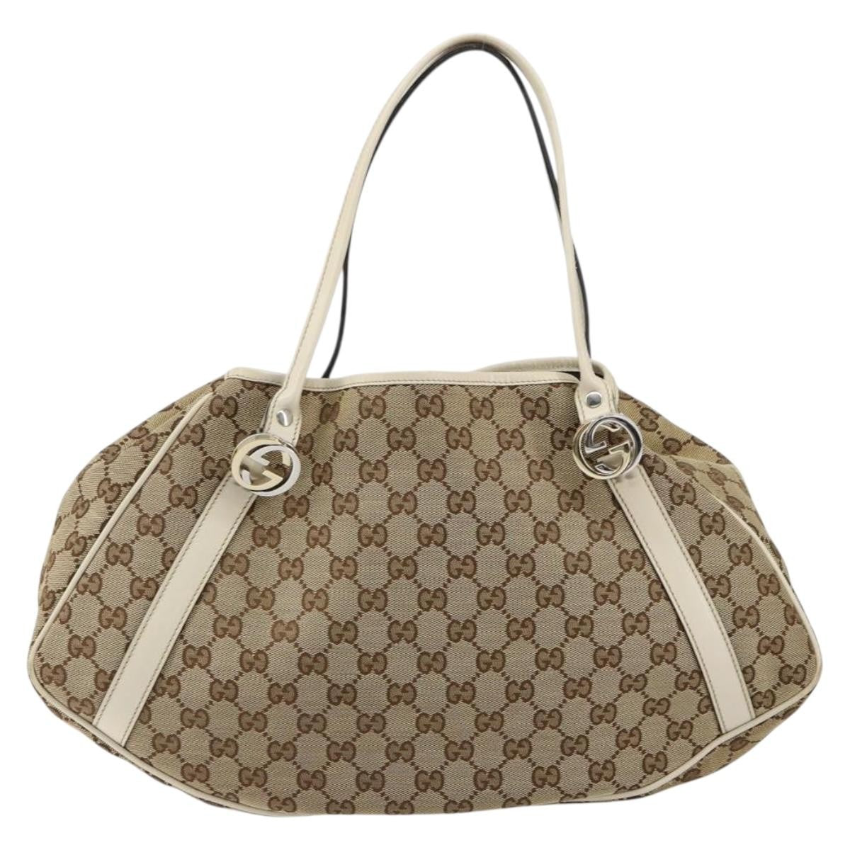 Gucci Twins Tote GG Canvas, BEIGE, CANVAS, Tote bag