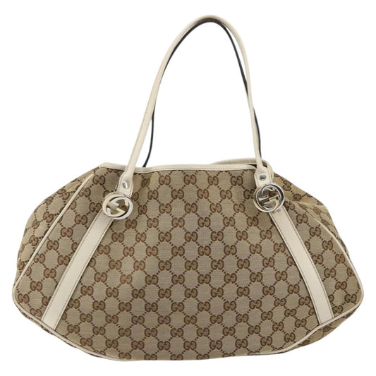 Gucci Twins Tote GG Canvas, BEIGE, CANVAS, Tote bag