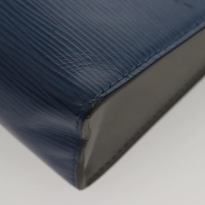 Louis Vuitton Pochette Voyage Epi Leather with Damier Graphite, BLUE, LEATHER, Clutche & pouche