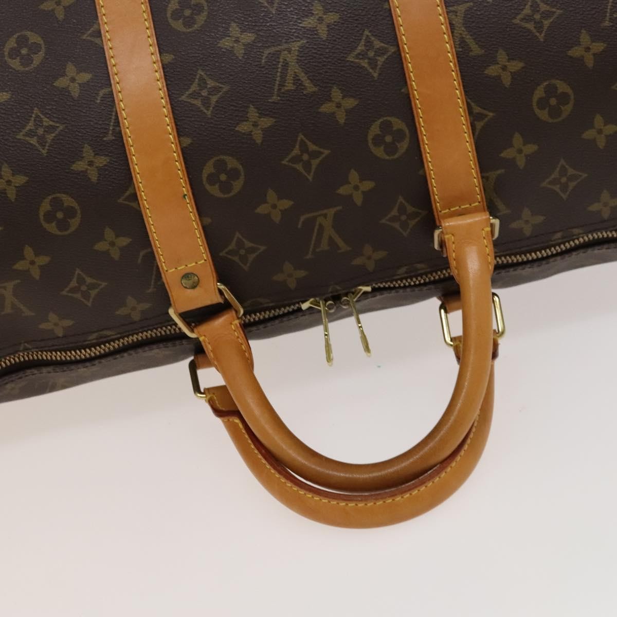 Louis Vuitton Keepall Bag Monogram Canvas, BROWN, CANVAS, Travel bag