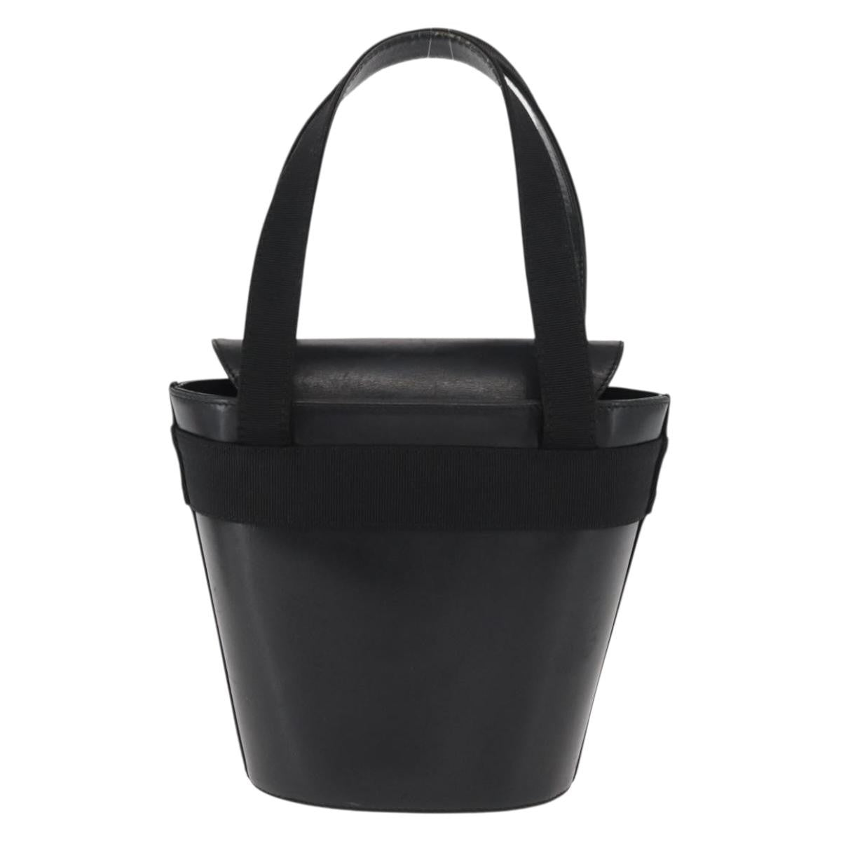 Salvatore Ferragamo Vara Bow Top Handle Bucket Bag Leather, BLACK, LEATHER, Handbag