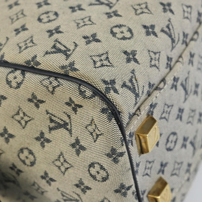 Louis Vuitton Josephine Handbag Mini Lin, BLUE, CANVAS, Handbag