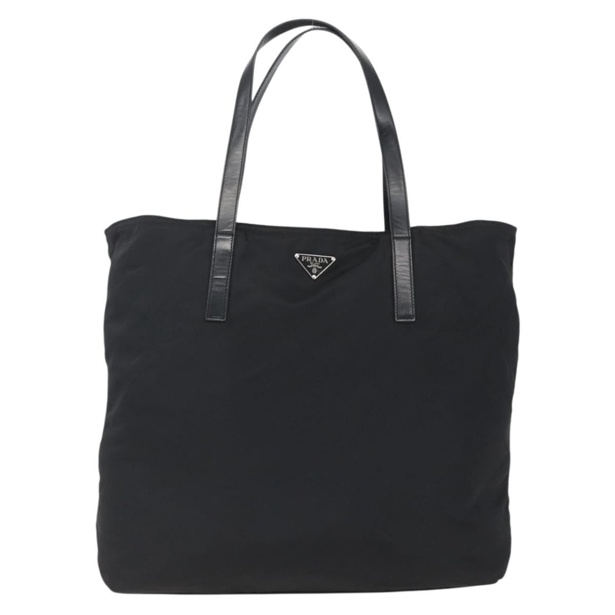 Prada Vintage Zip Tote Tessuto, BLACK, NYLON, Tote bag
