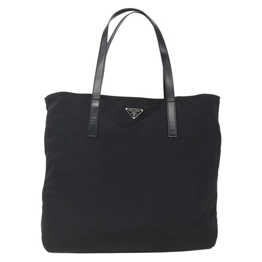 Prada Vintage Zip Tote Tessuto, BLACK, NYLON, Tote bag