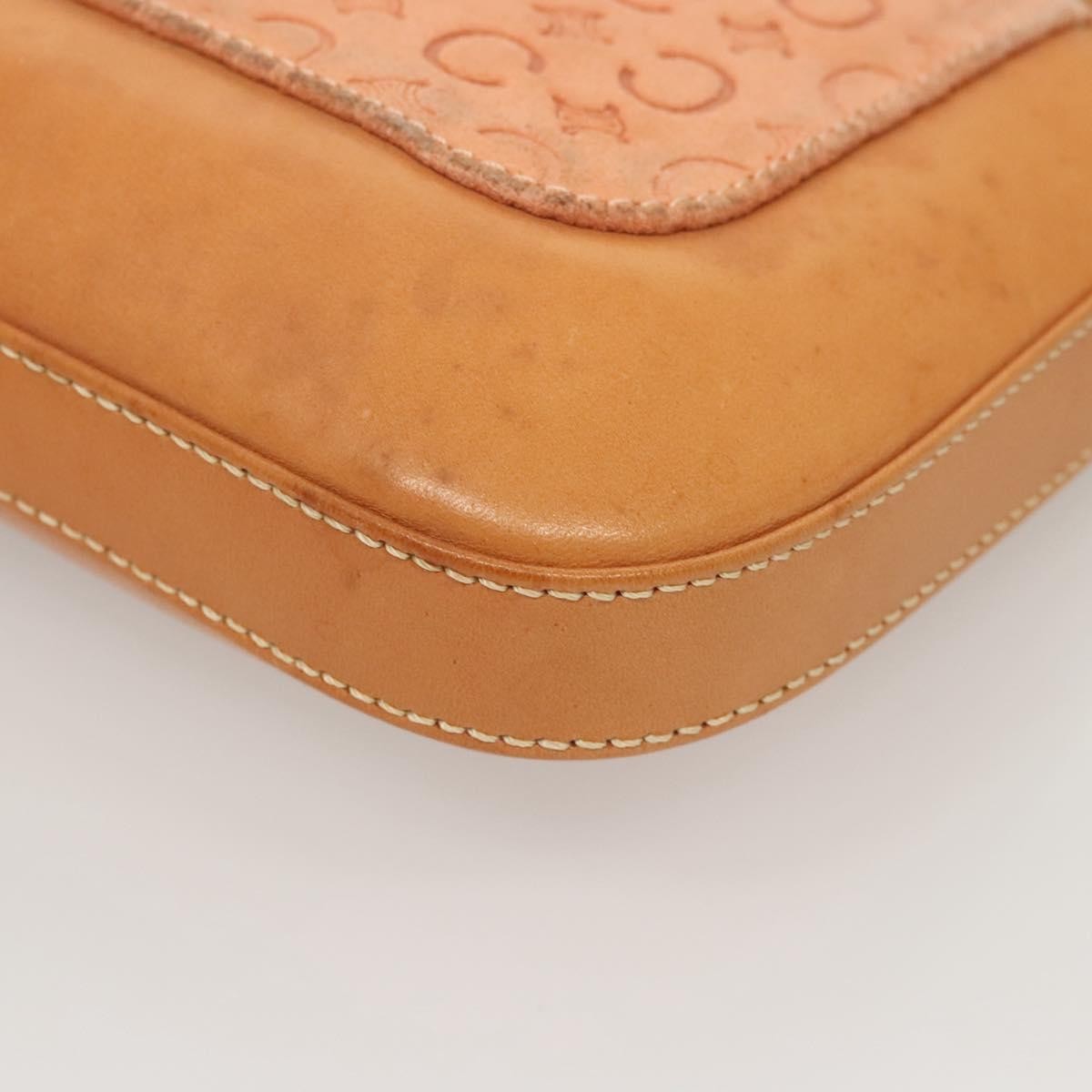 Celine Vintage Macadam Shoulder Bag Canvas and Leather, PINK, CANVAS, Shoulder bag