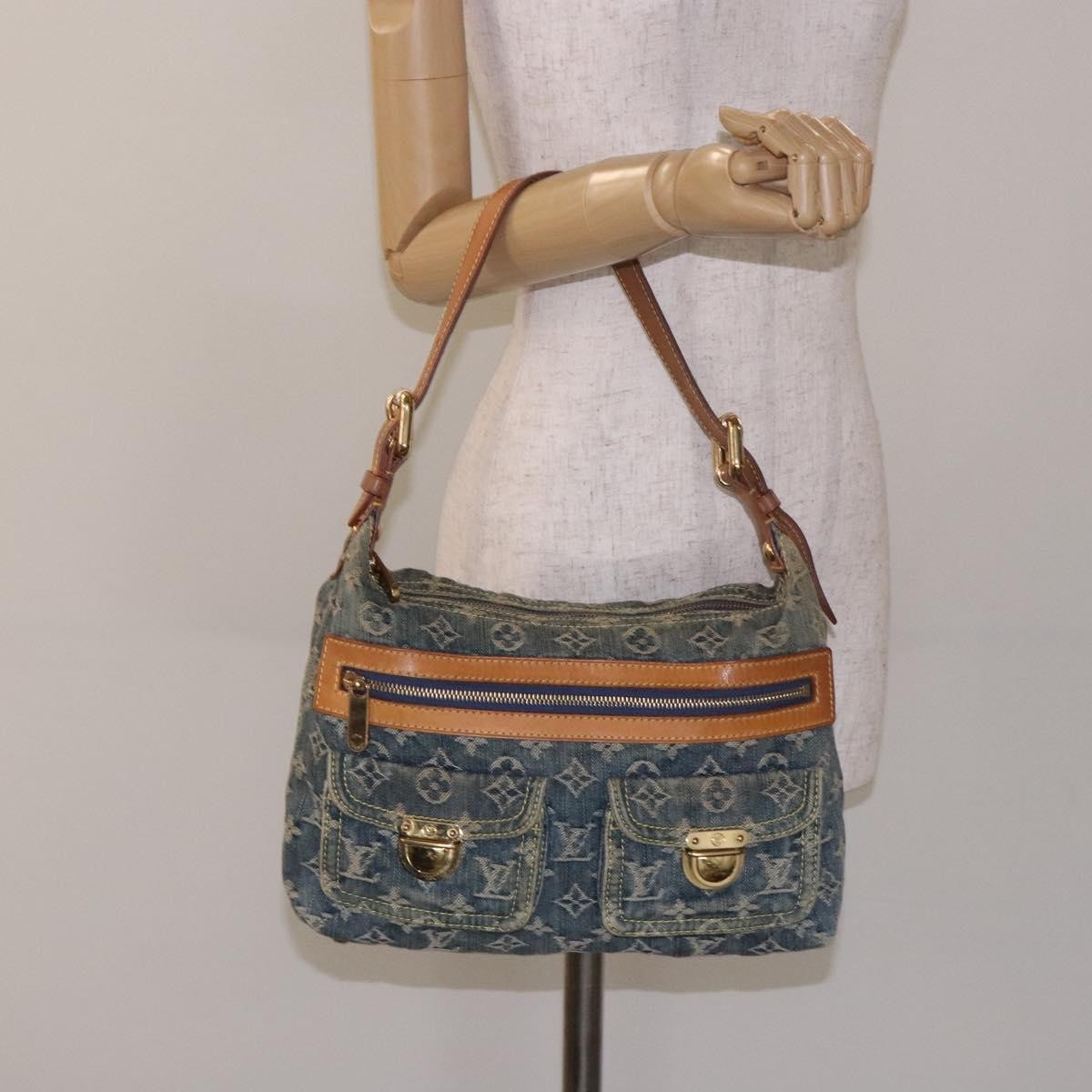 Louis Vuitton Baggy Handbag Denim, BLUE, DENIM_JEANS, Handbag