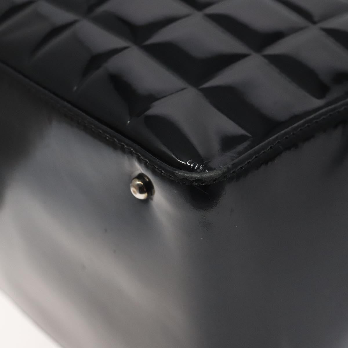 Chanel Chocolate Bar CC Bowler Bag Quilted Patent, BLACK, PATENT_LEATHER, Handbag