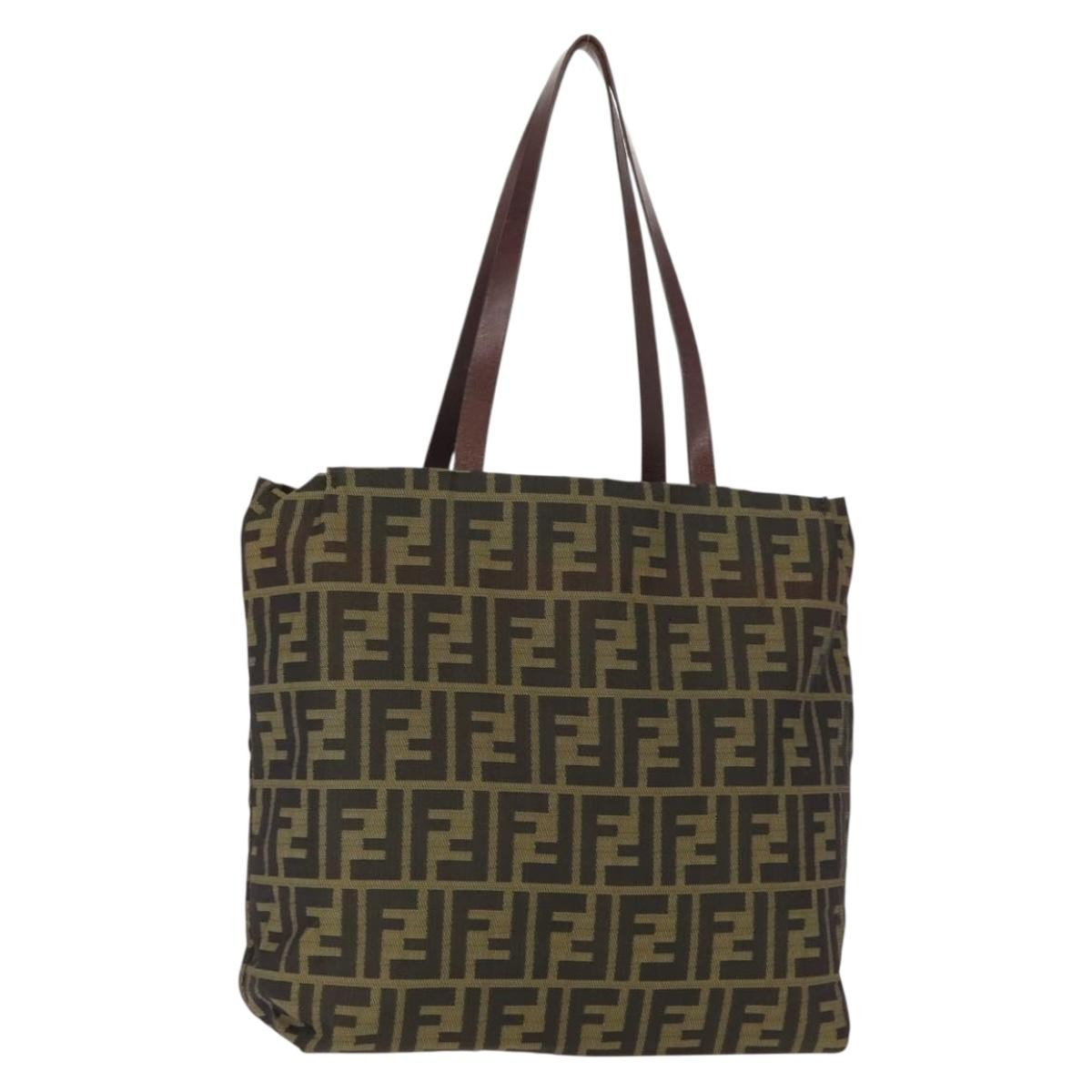 Fendi Zucca Tote bag FF motif, BROWN, CANVAS, Tote bag