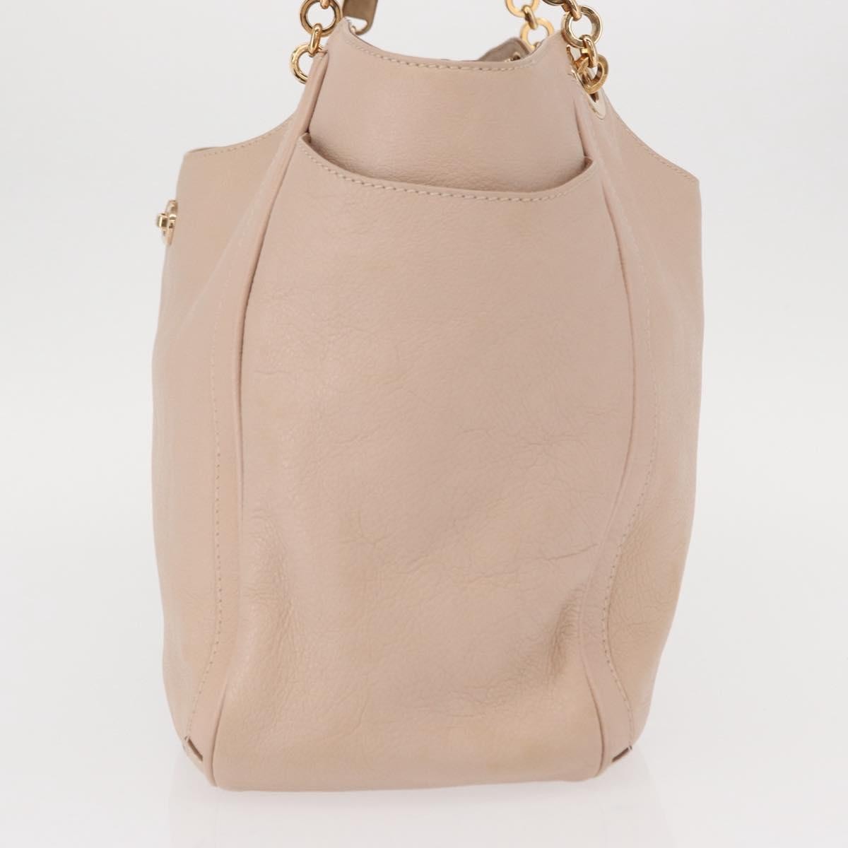 Salvatore Ferragamo Betulla Chain Tote Leather, PINK, LEATHER, Tote bag