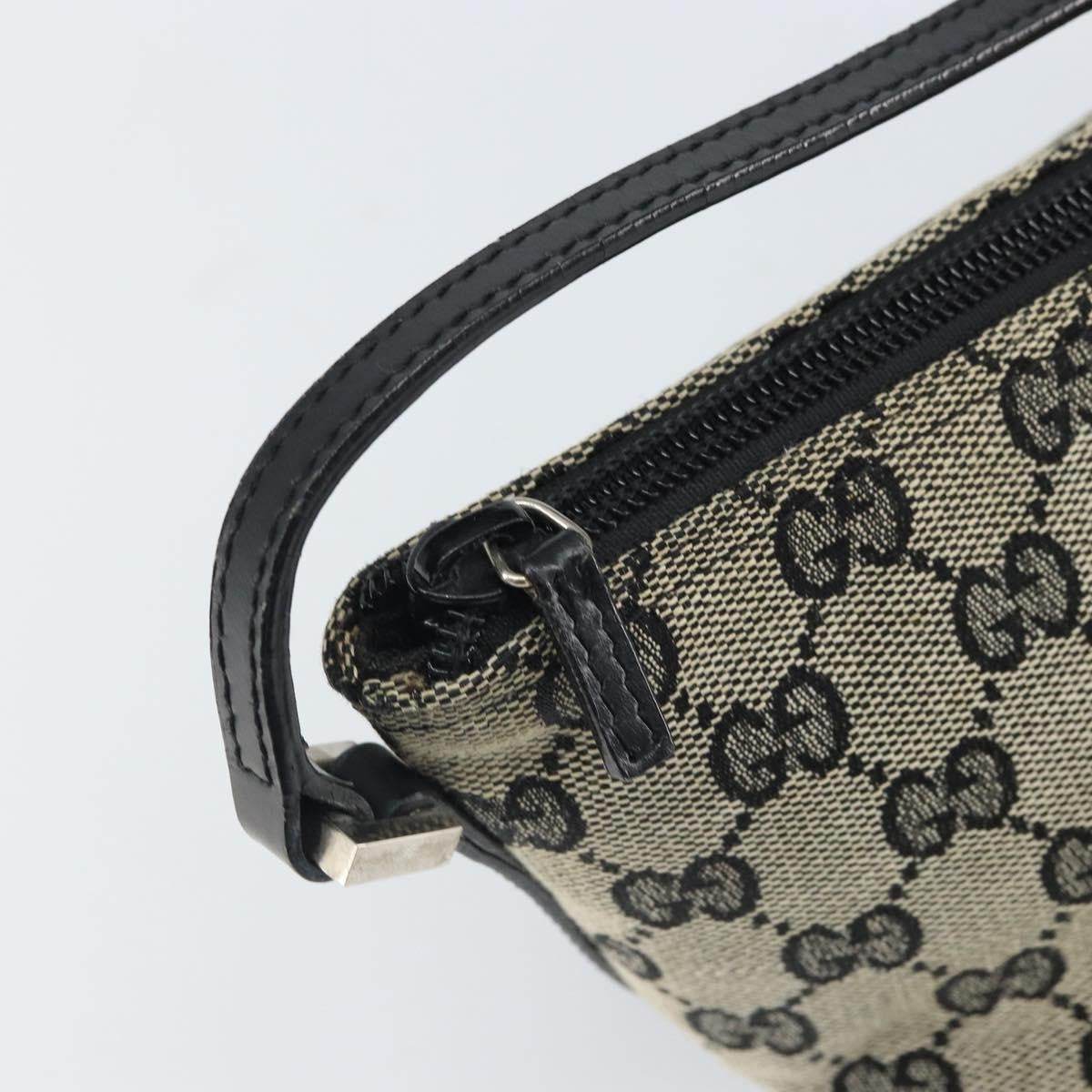 Gucci Vintage Boat Pochette GG Canvas, BLACK, CANVAS, Clutche & pouche