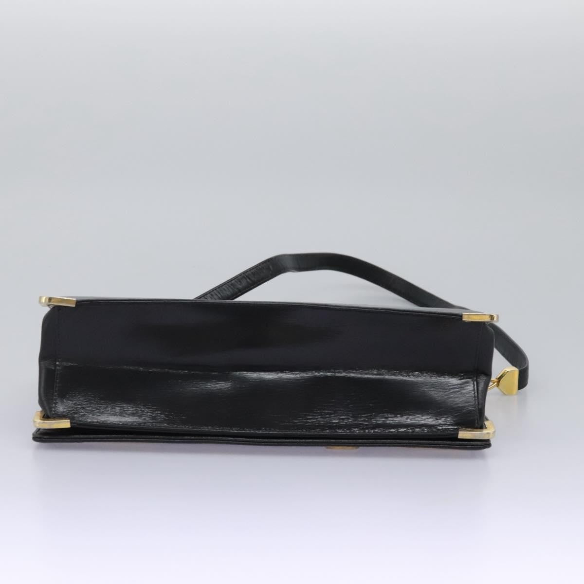 Christian Dior Vintage Shoulder Bag Leather, BLACK, LEATHER, Shoulder bag