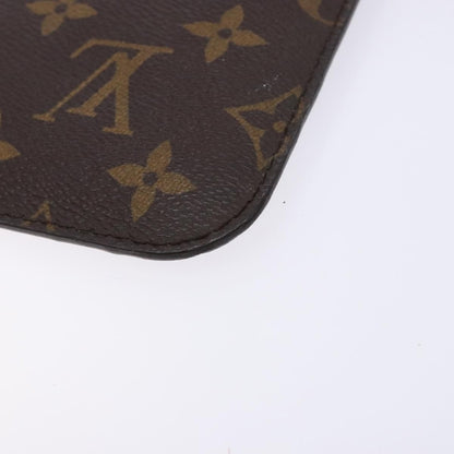 Louis Vuitton Neverfull Pochette Monogram Canvas, BROWN, CANVAS, Tote bag