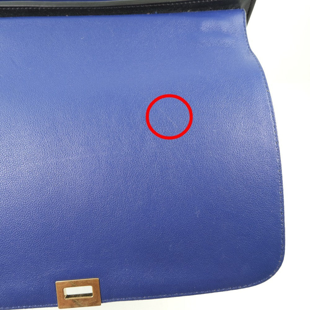 Celine Trapeze Bag Leather with Suede, BLACK, LEATHER, Bag