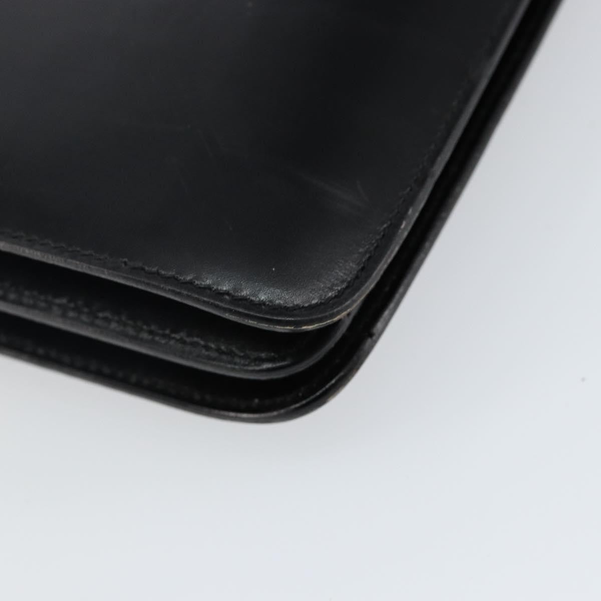 Celine Vintage Top Handle Bag Glazed Leather, BLACK, LEATHER, Handbag