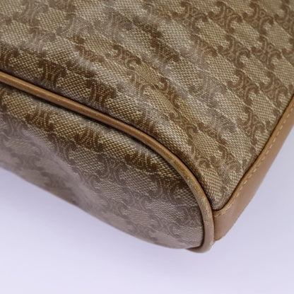 Celine Vintage Macadam Shoulder Bag Canvas, BEIGE, CANVAS, Shoulder bag