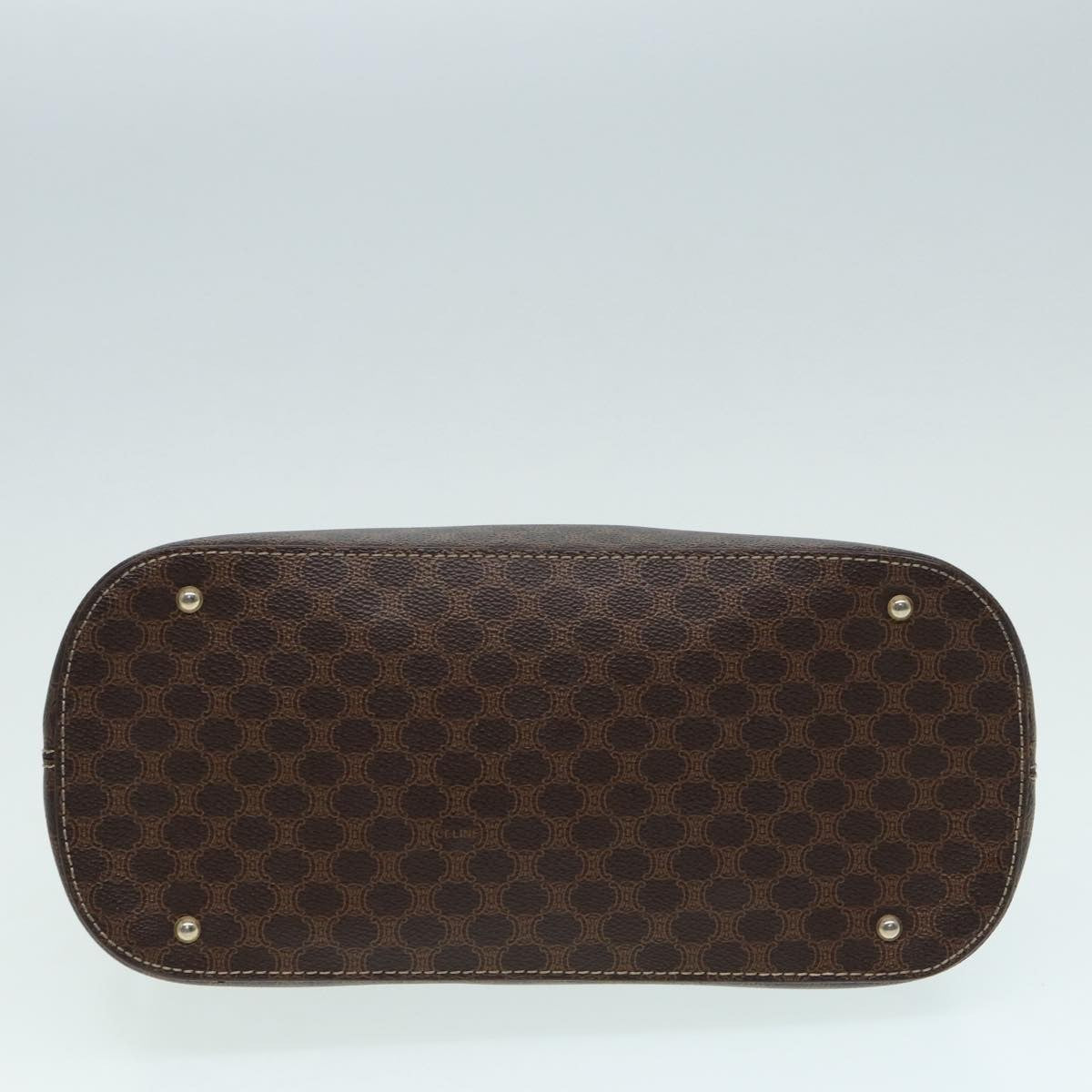 Celine Vintage Macadam Handbag Canvas, BROWN, CANVAS, Handbag