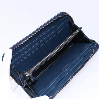 Bottega Veneta Intrecciato Wallet Leather, NAVY, LEATHER, Wallets