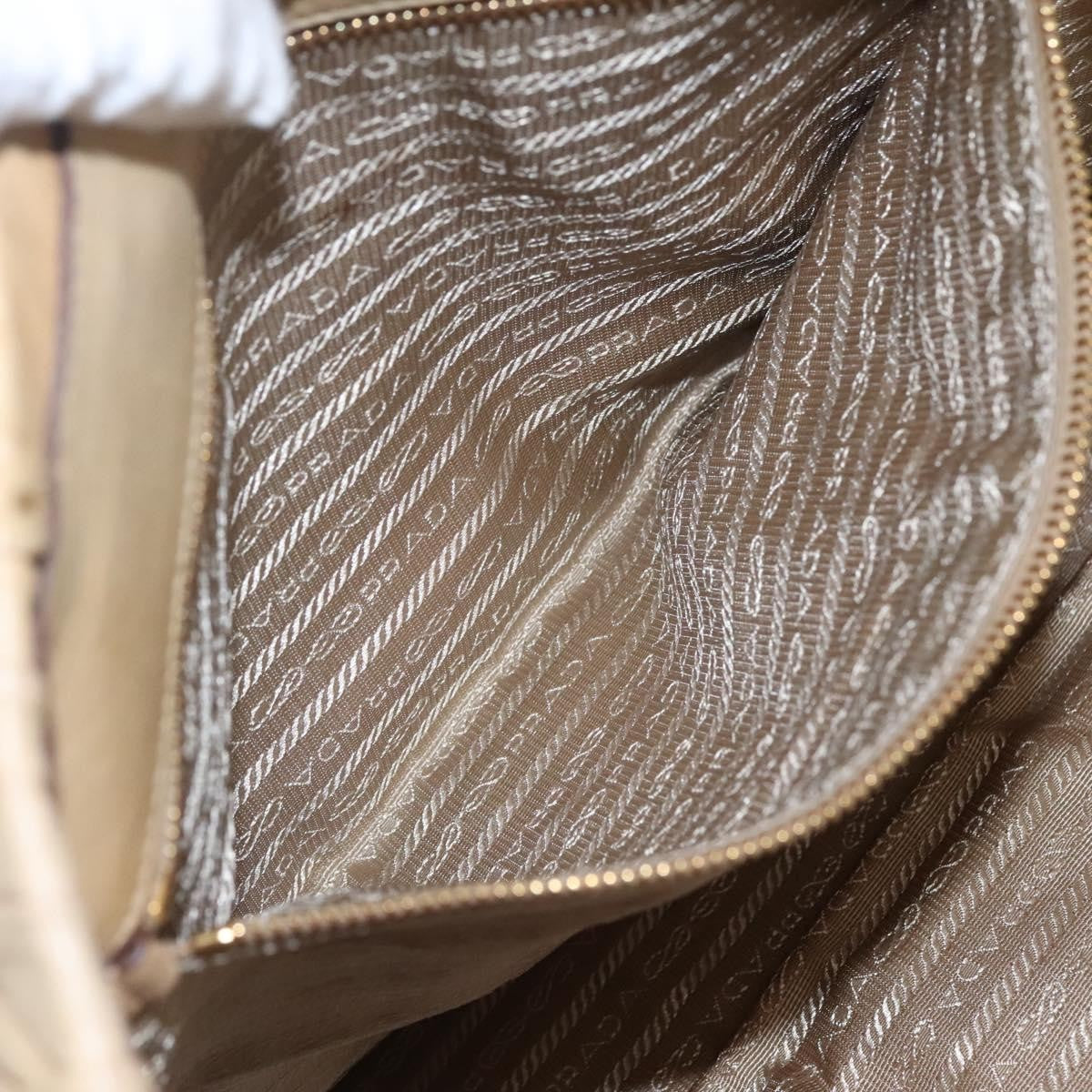 Prada Gaufre Tote Nappa Leather, BEIGE, LEATHER, Tote bag
