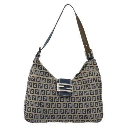 Fendi Vintage Hobo Zucchino Canvas, NAVY, CANVAS, Shoulder bag