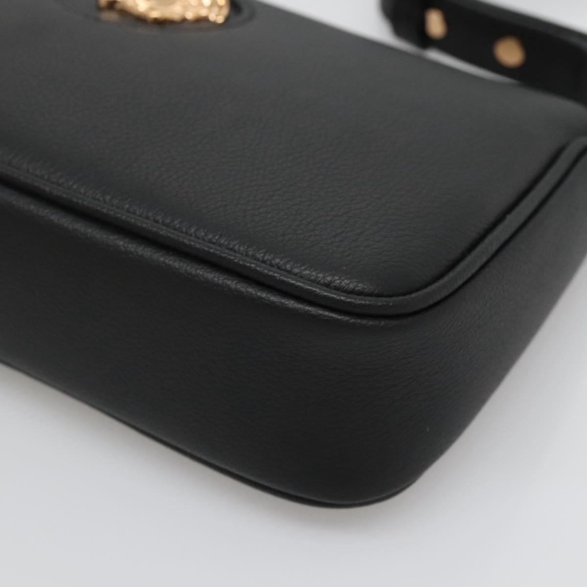 Versace Medusa Shoulder Bag Leather, BLACK, LEATHER, Shoulder bag