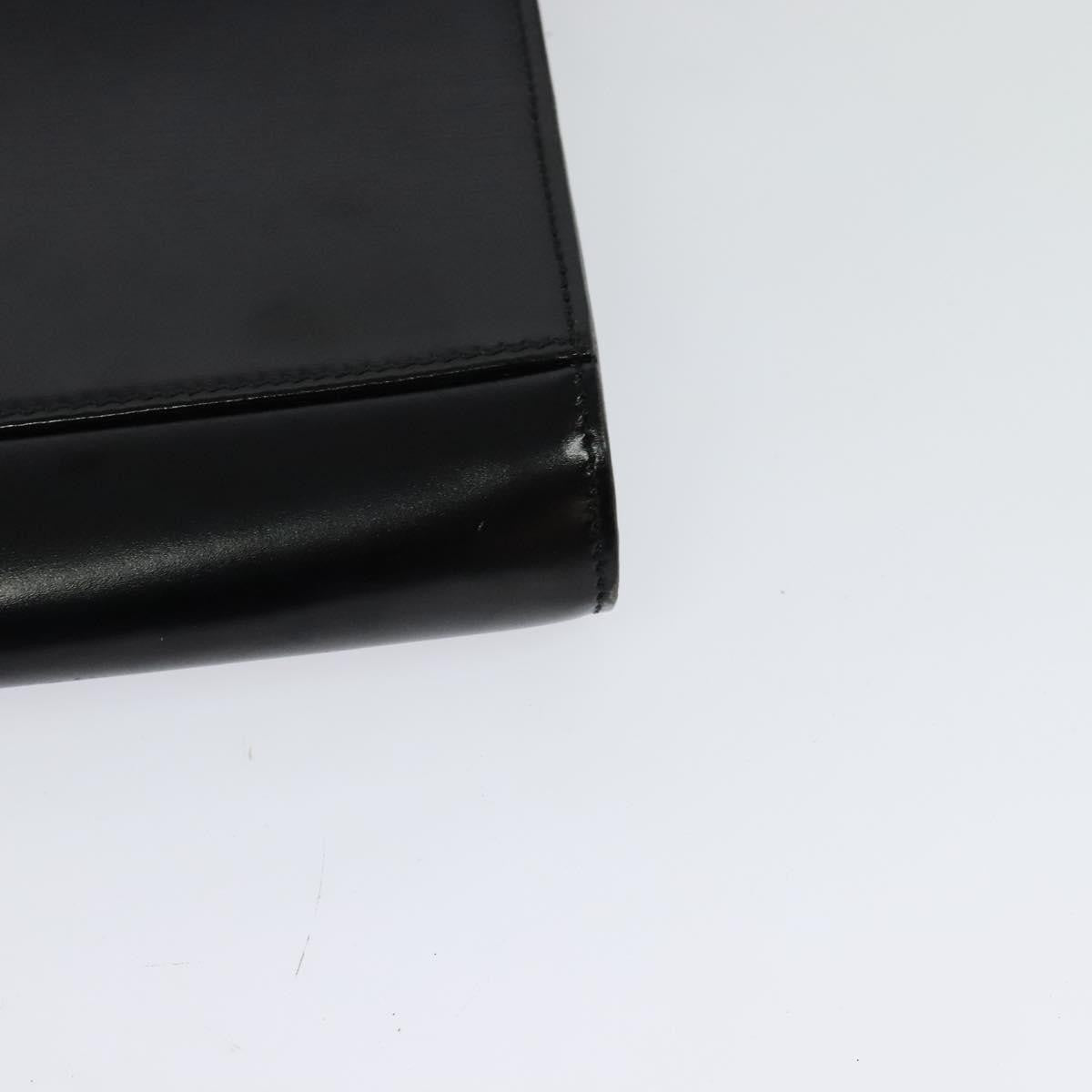 Celine Vintage Circle Logo Crossbody Bag Leather, BLACK, LEATHER, Crossbody bag