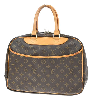 Louis Vuitton Deauville Handbag Monogram Canvas, BROWN, LEATHER, Handbag