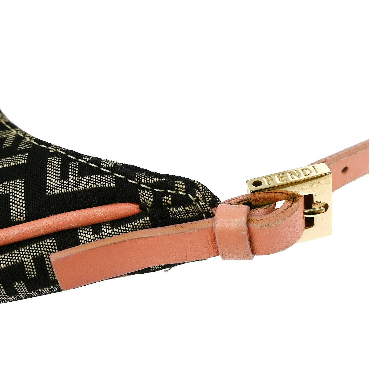 Fendi Zucchino Canvas, BLACK, CANVAS, Shoulder bag