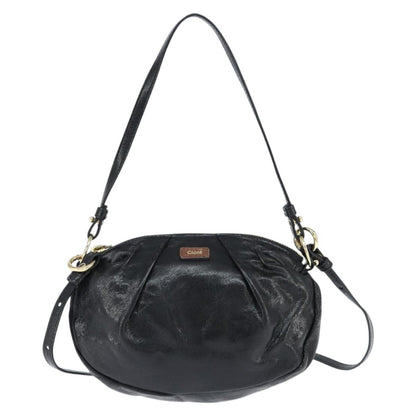 Chloe Vintage Shoulder Bag Leather, BLACK, LEATHER, Shoulder bag