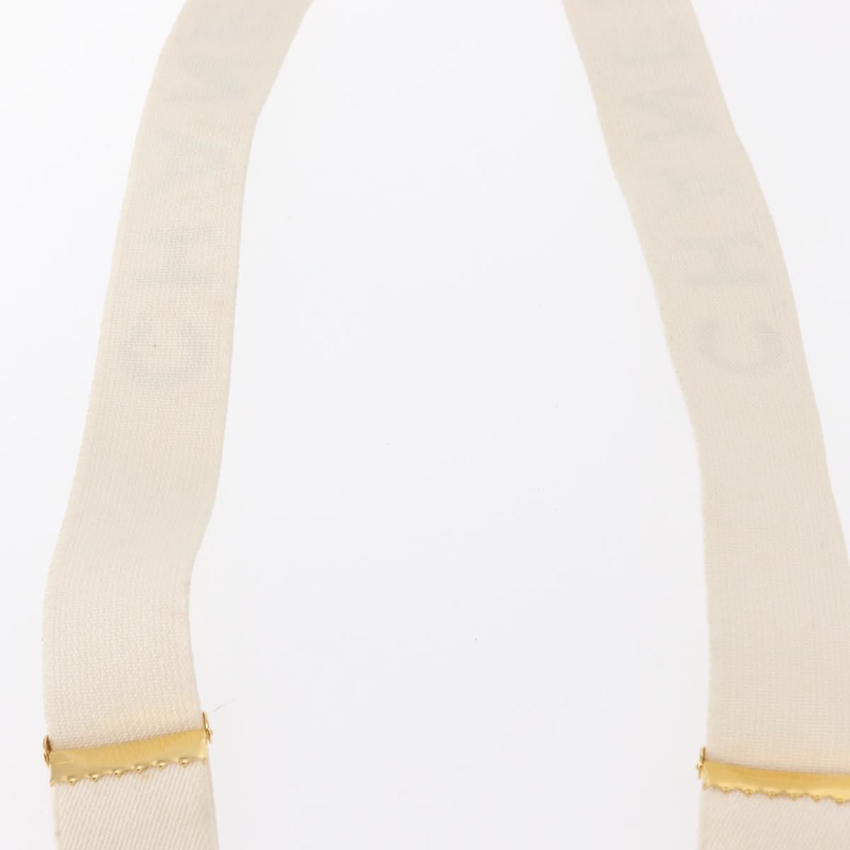 Chanel Logo Suspenders Canvas, WHITE, CANVAS, Belts