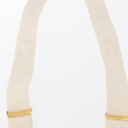 Chanel Logo Suspenders Canvas, WHITE, CANVAS, Belts