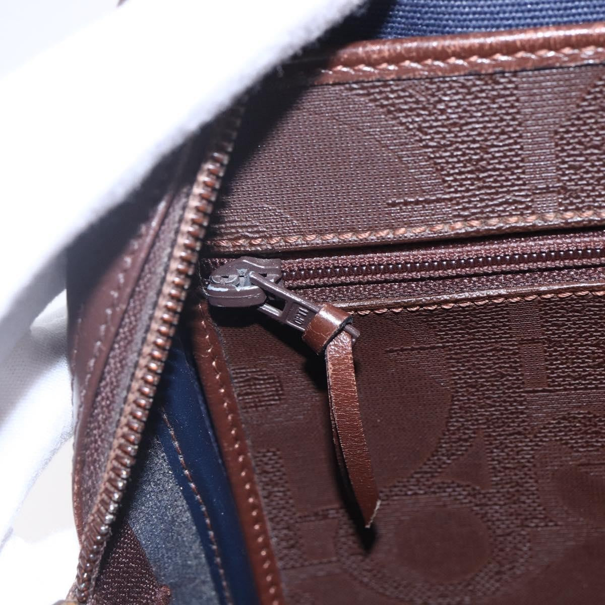 Christian Dior Vintage Trotter Handbag Canvas, BROWN, PVC, Handbag