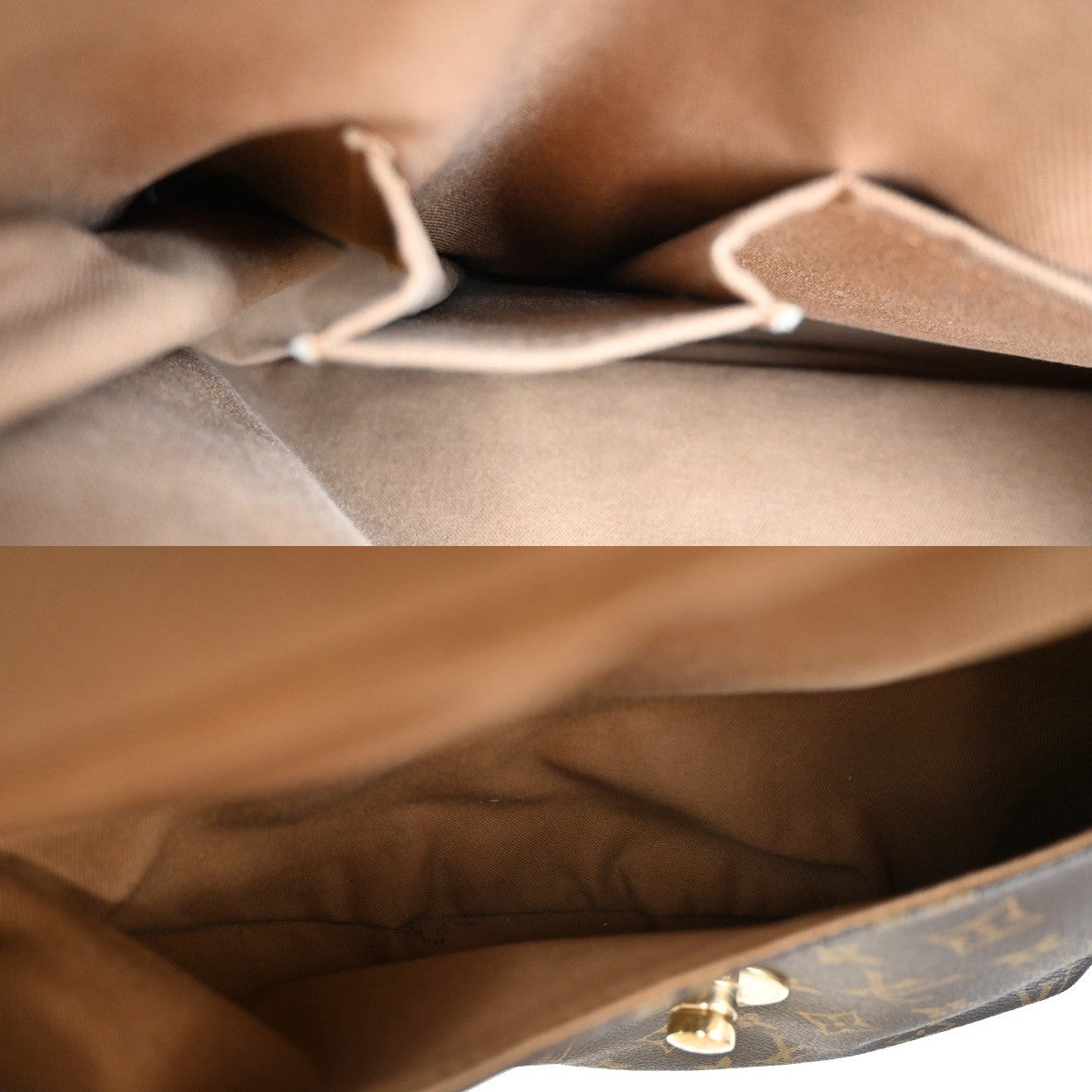 Louis Vuitton Tulum Handbag Monogram Canvas, BROWN, CANVAS, Handbag