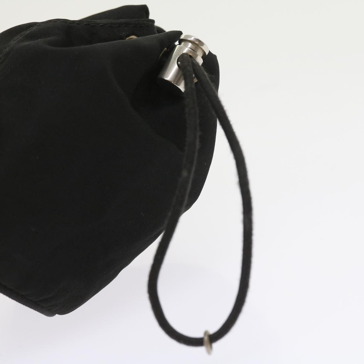 Prada Drawstring Crossbody Pouch Tessuto, BLACK, NYLON, Clutche & pouche