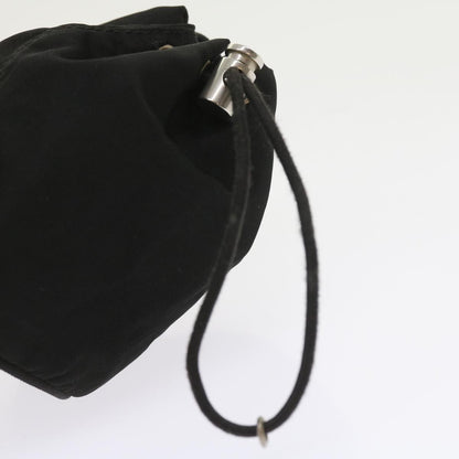 Prada Drawstring Crossbody Pouch Tessuto, BLACK, NYLON, Clutche & pouche