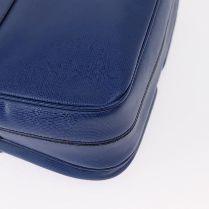 Celine Vintage Circle Logo Crossbody Bag Leather, BLUE, LEATHER, Shoulder bag