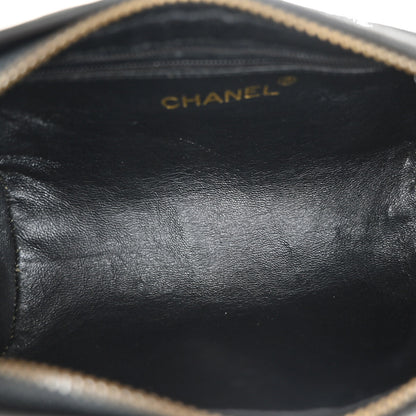 Chanel Vintage Diamond CC Barrel Bag Quilted Leather, BLACK, LEATHER, Shoulder bag