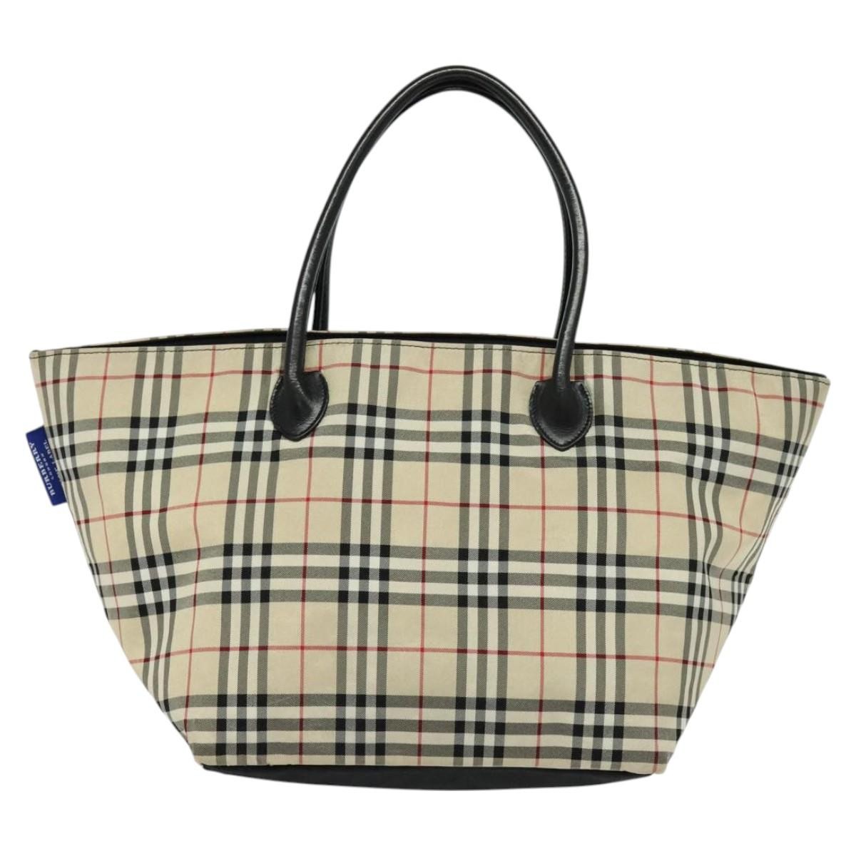 Burberry Nova Check Tote Nylon, BEIGE, NYLON, Tote bag
