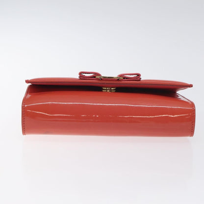 Salvatore Ferragamo Ginny Crossbody Bag Patent, ORANGE, PATENT_LEATHER, Shoulder bag