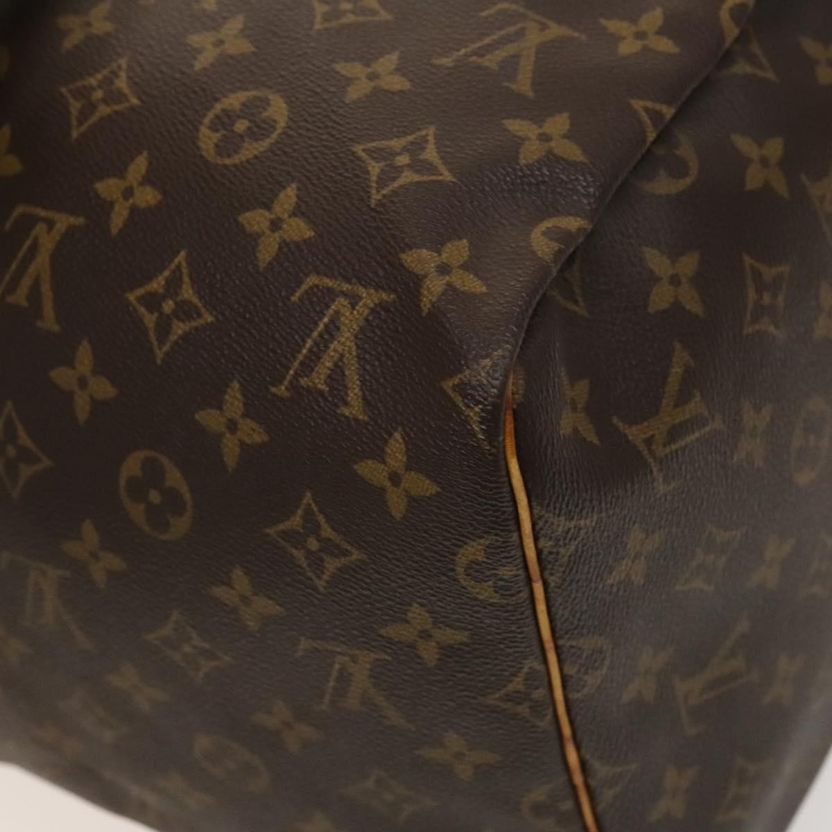 Louis Vuitton Keepall Bag Monogram Canvas, BROWN, CANVAS, Travel bag