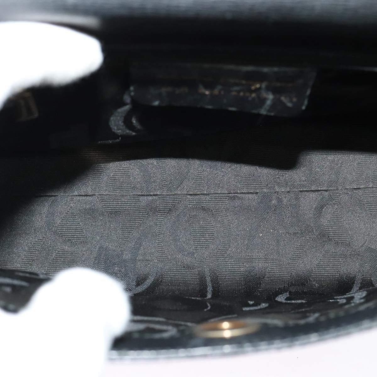 Salvatore Ferragamo Vintage Handbag Leather, BLACK, LEATHER, Handbag