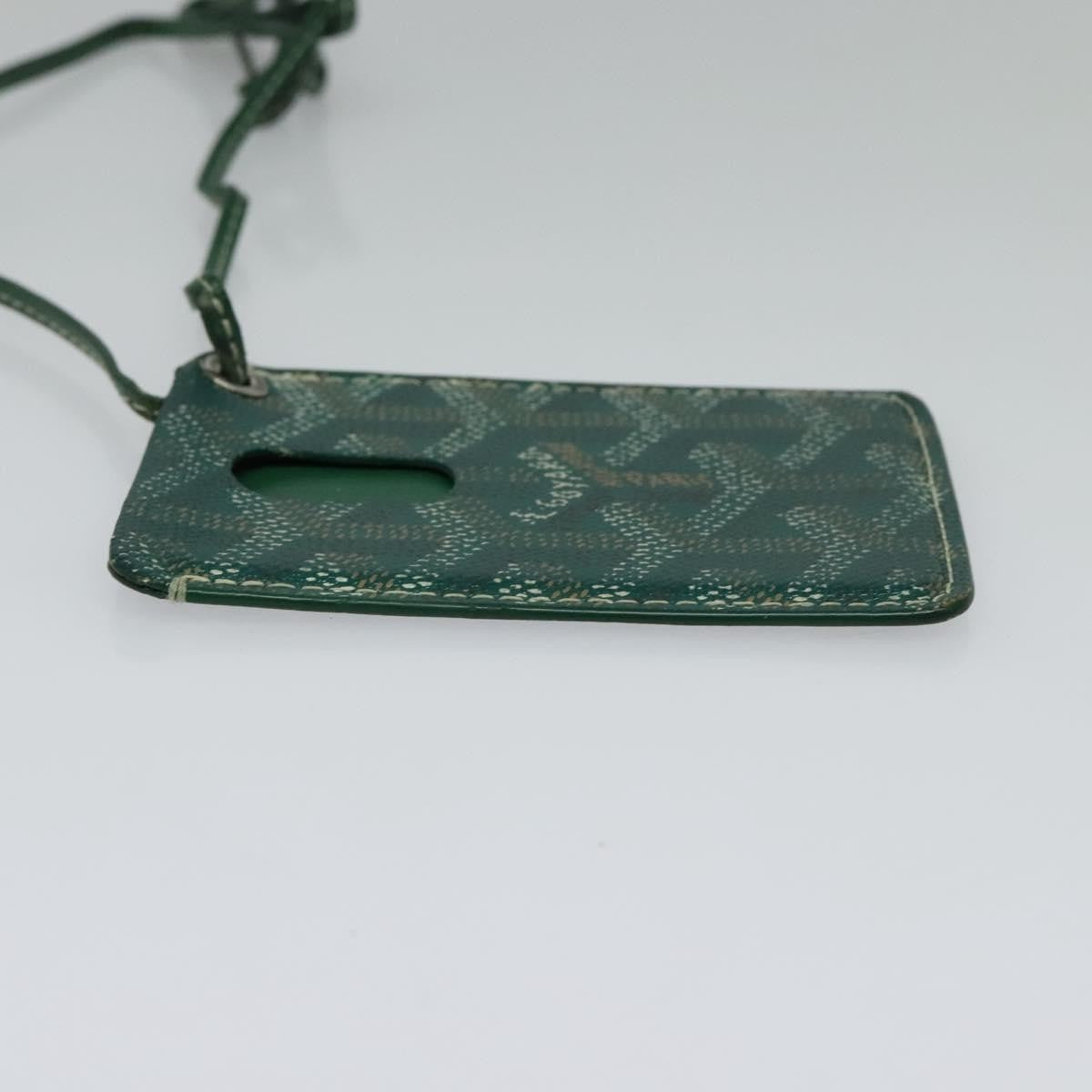 Goyard Goyardine Lanyard ID Holder Coated Canvas, GREEN, PVC, Card Holders