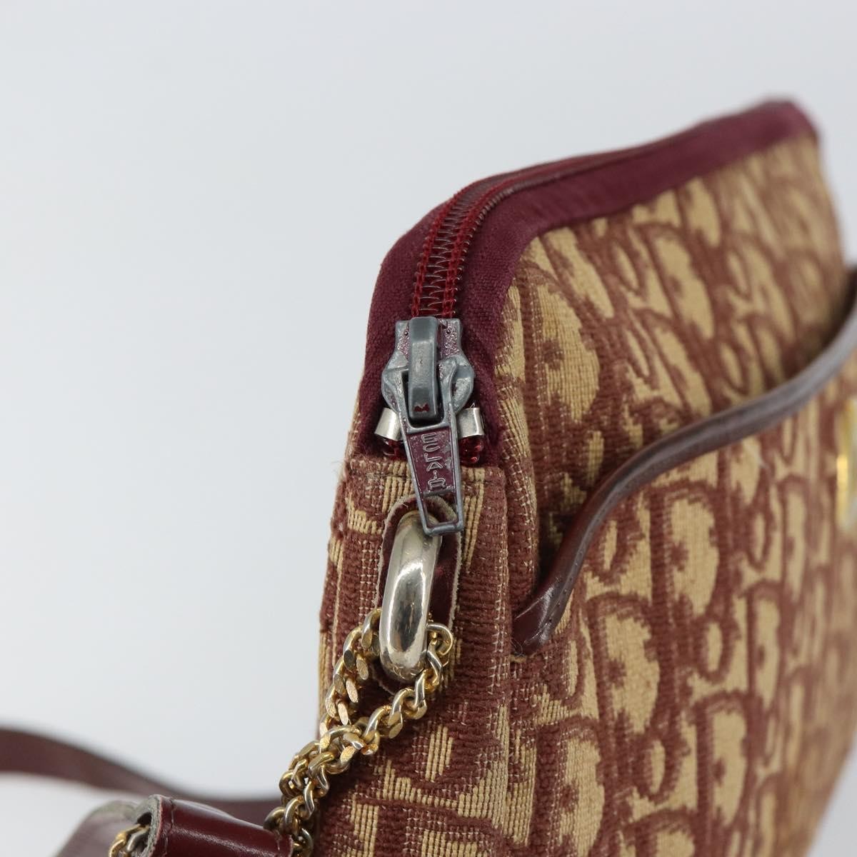 Christian Dior Vintage CD trotter Shoulder bag Canvas, RED, CANVAS, Shoulder bag