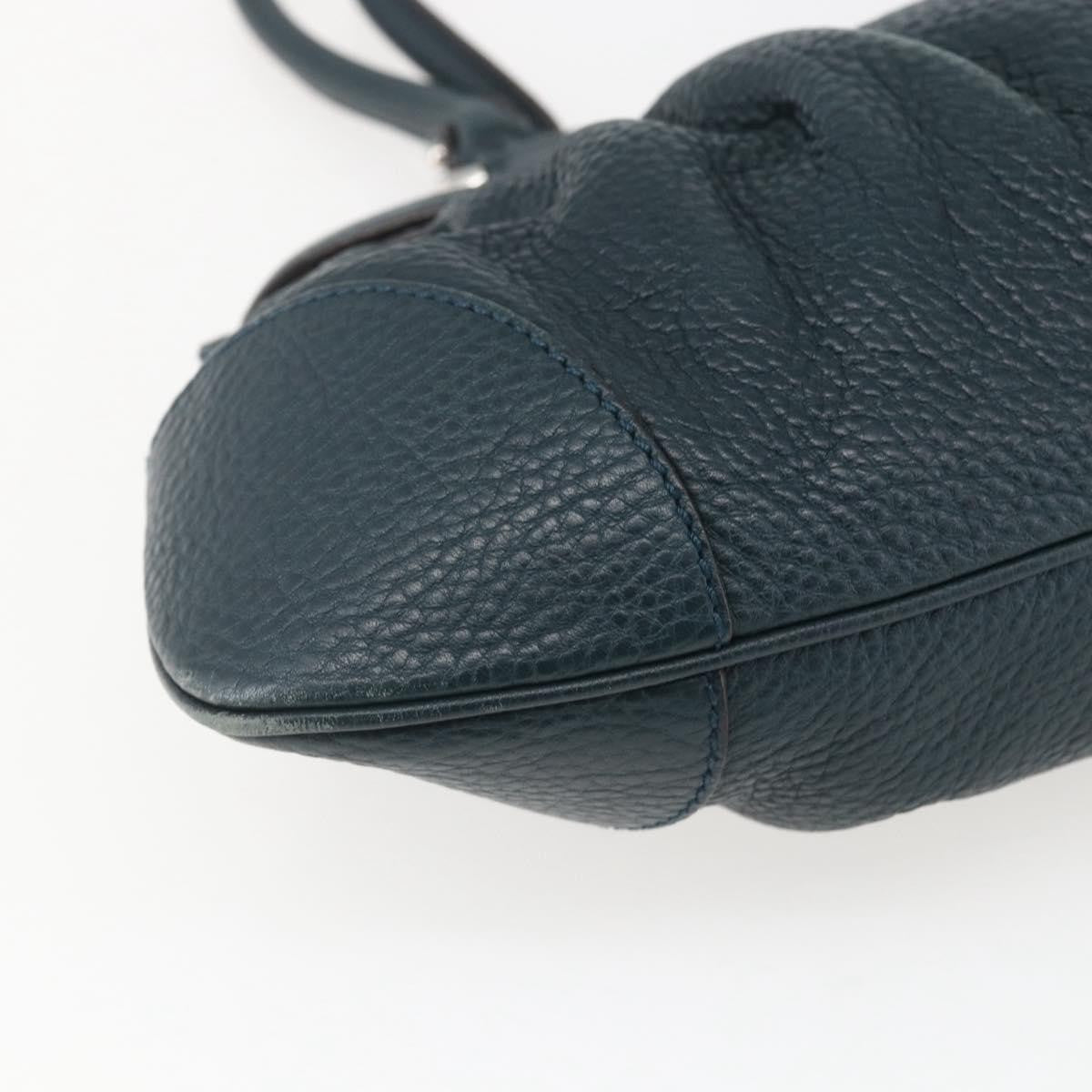 Salvatore Ferragamo Gancini handbag Leather, GREEN, LEATHER, Handbag