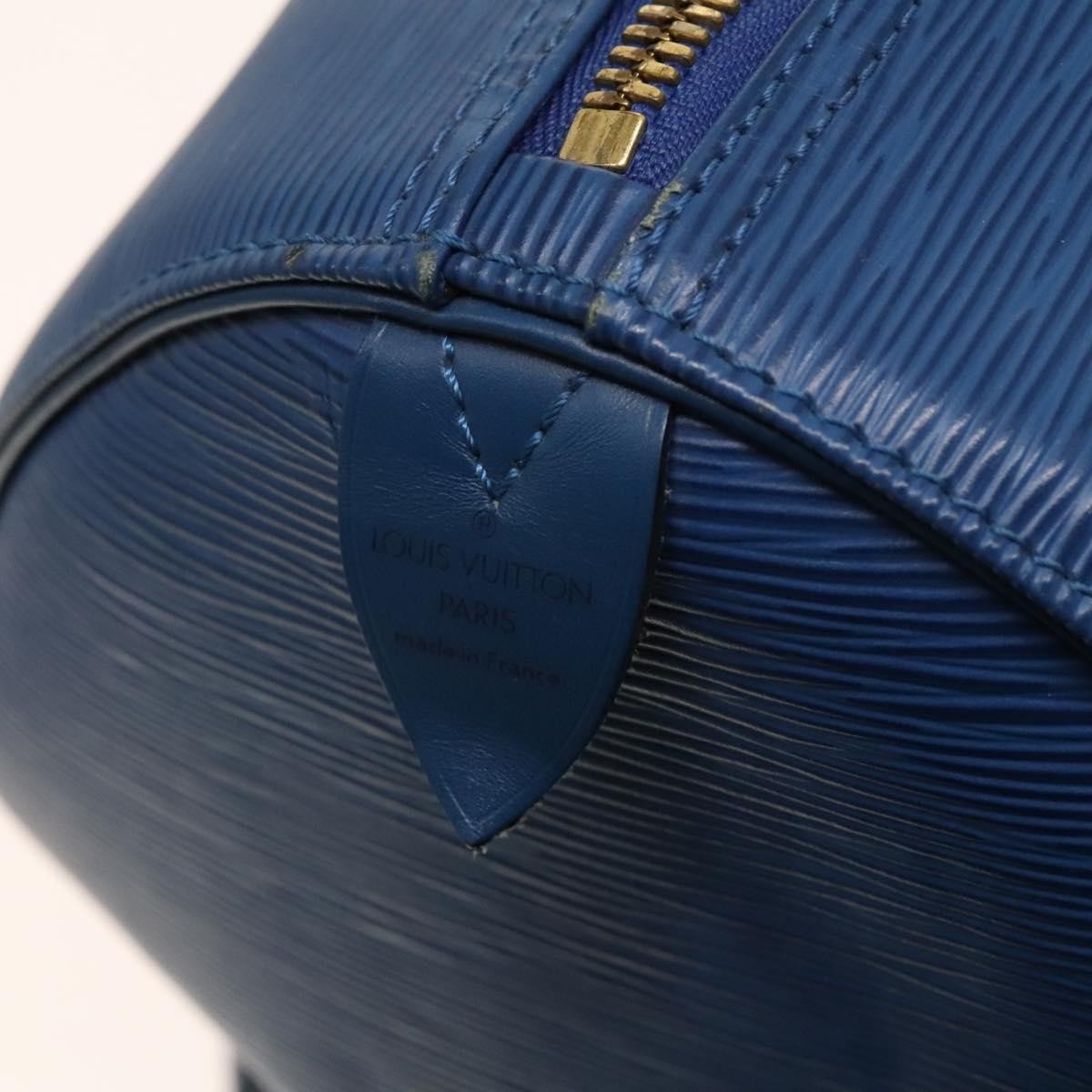 Louis Vuitton Keepall Bag Epi Leather, BLUE, LEATHER, Travel bag