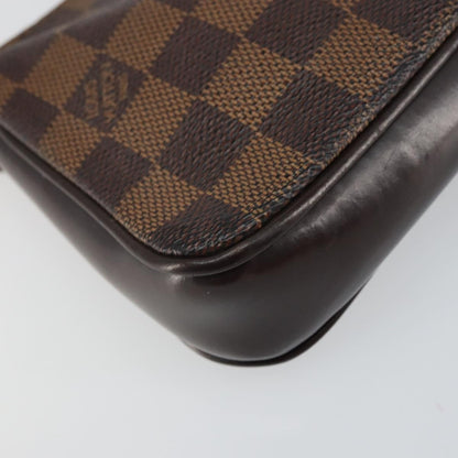 Louis Vuitton Navona Pochette Accessoires Damier, BROWN, CANVAS, Clutche & pouche