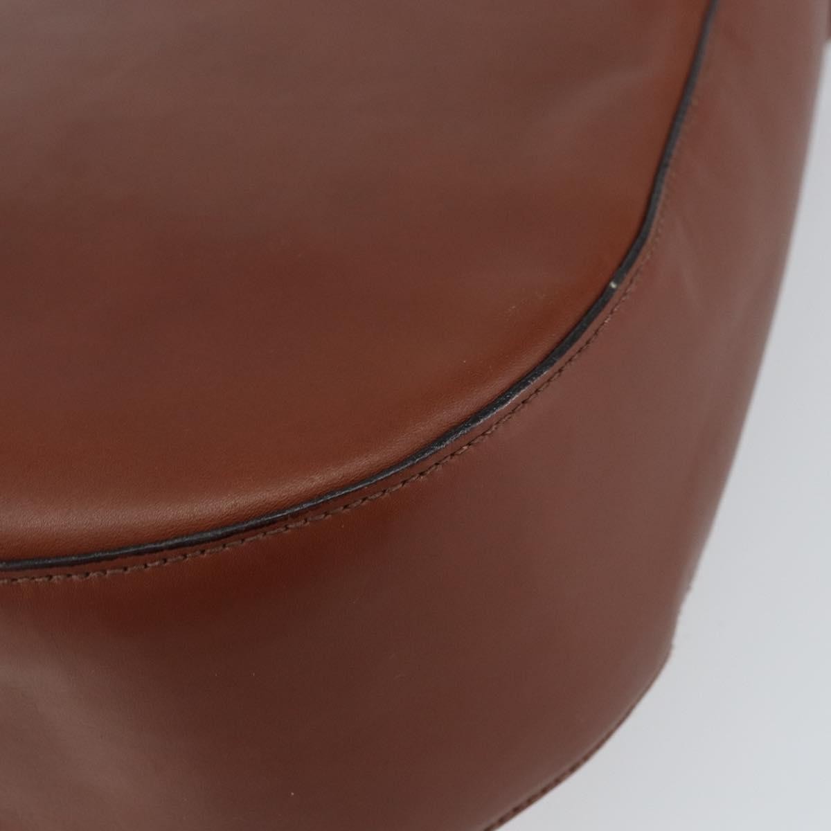 Salvatore Ferragamo Gancini Shoulder Bag Leather, BROWN, LEATHER, Shoulder bag