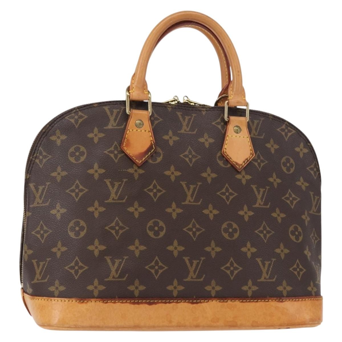 Louis Vuitton Alma Handbag Monogram Canvas, BROWN, CANVAS, Handbag